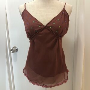 Strappy tank. Pacific Blue